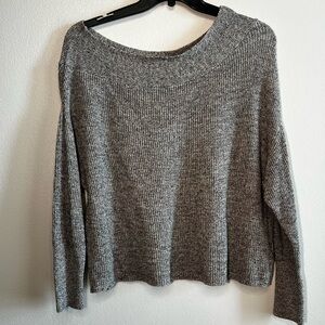 Free People Gray Crew Neck Sweater